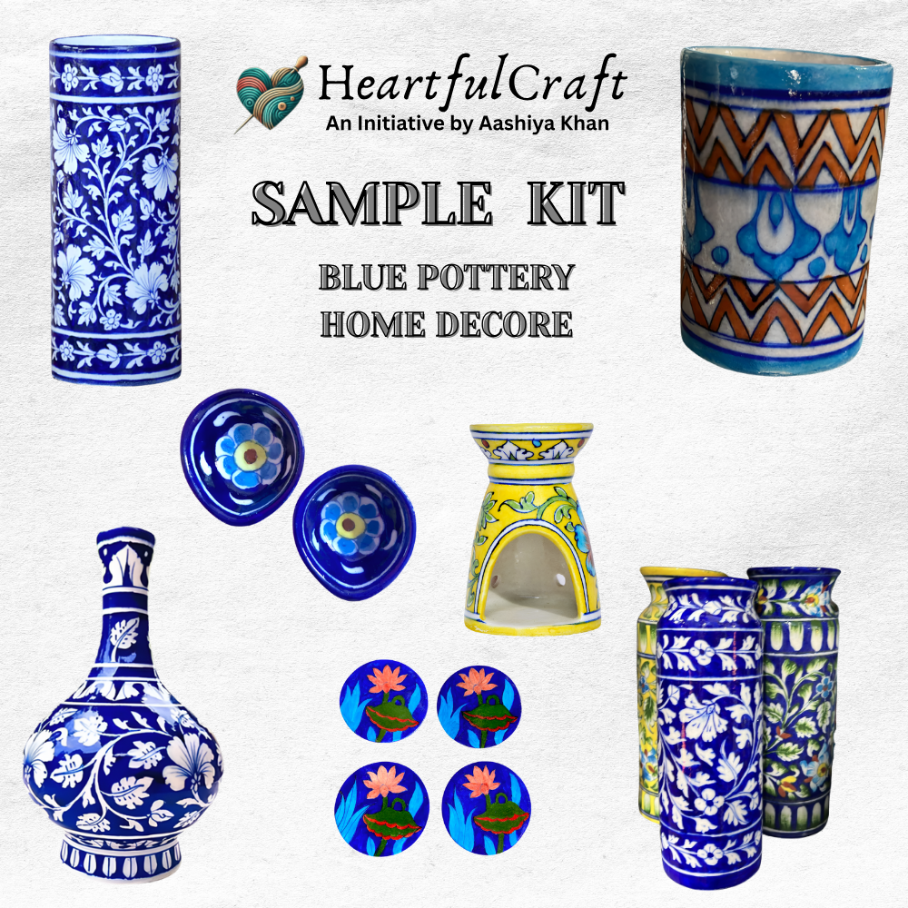 Blue Pottery Home Décor Sample Kit