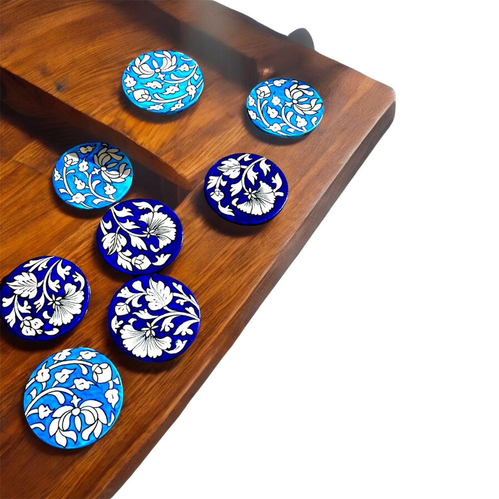 Blue Pottery Coasters - Image 4